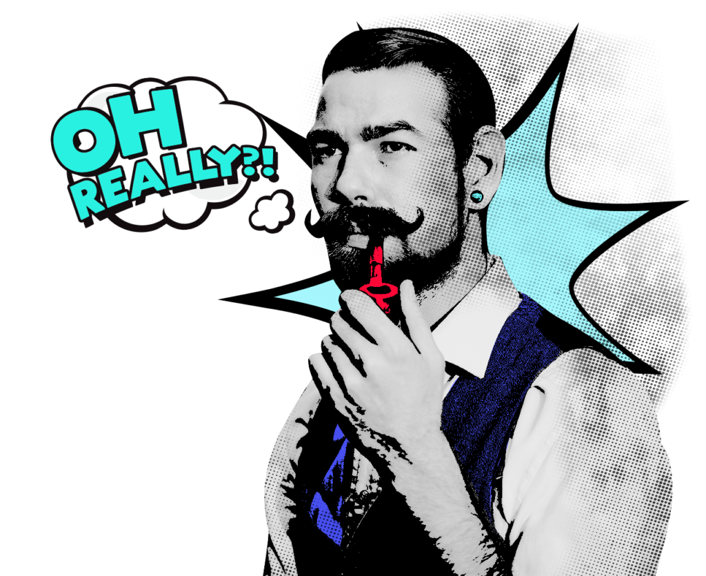 Barrel Marketing Moustache Man
